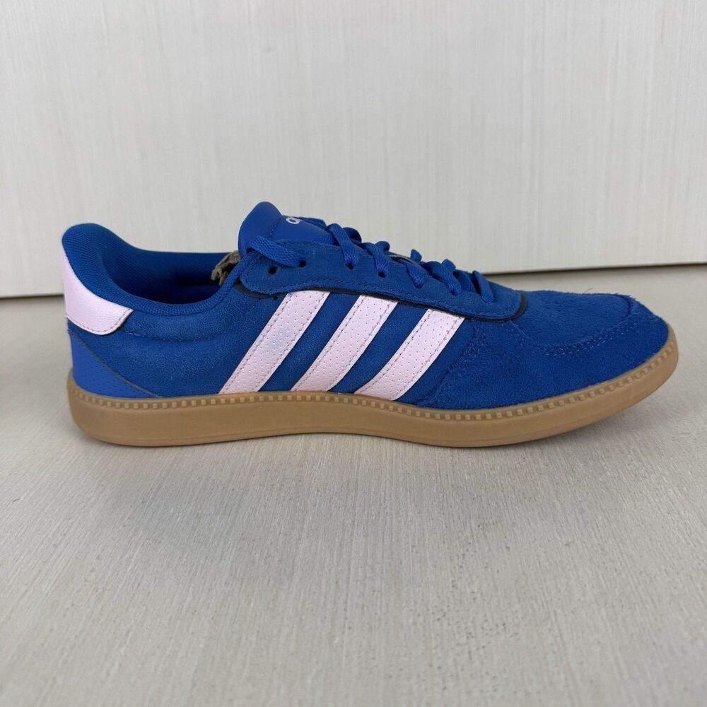 Adidas Breaknet Sleek Womens Size 8 Blue Pink Athletic Suede Shoes Sneakers - Picture 8 of 12